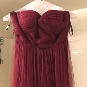 Jenny yoo burgundy bridesmaid /formal gown size 0